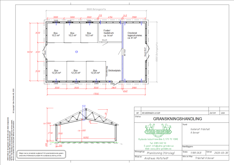 Isolerat trästall 6 boxar