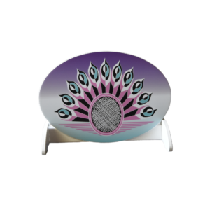 Stående Oval Utfyllnad Design Peacock